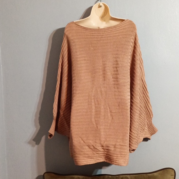 Plus Size Rib Knit Off Shoulder Batwing Sleeve Loose Fit Sweater, Women'… - Picture 13 of 17